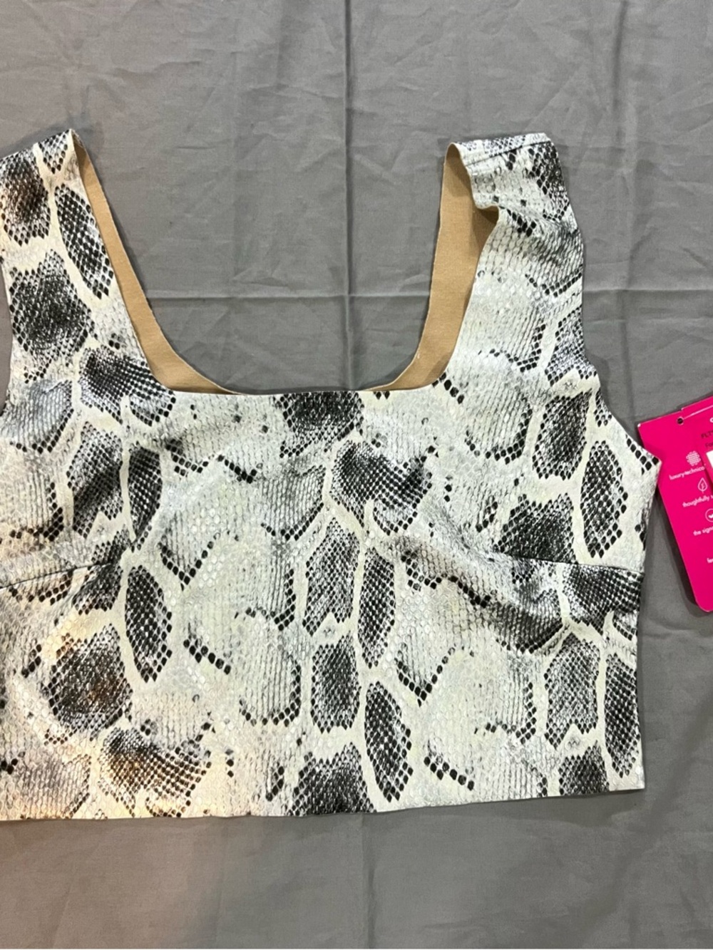 NWT Commando Faux Leather Animal Flared Legging SET | Fog Python - Picture 8 of 13